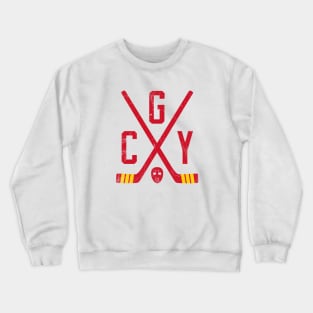 CGY Retro Sticks - White Crewneck Sweatshirt